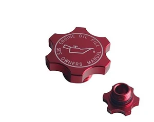  Aluminium Motoröl Einfüllstutzen mit O-Ring kompatibel mit Chrysler Dodge rot - Bild 1 von 6