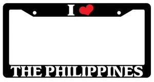 Accesorio automático negro de matrícula I Heart The Philippines 2527 - Imagen 1 de 1