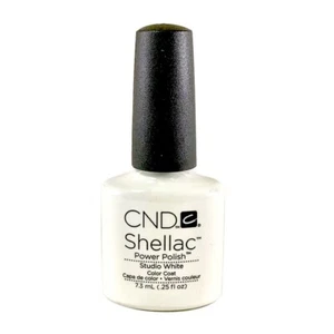Abrigo de color laca de uñas CND goma laca - blanco estudio 0,25 oz - Imagen 1 de 2