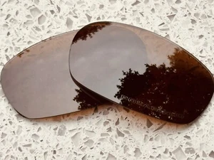 ETCHED POLARIZED AMBER, BROWN LENSES FOR OAKLEY SQUARE WIRE 2.0 - Picture 1 of 3