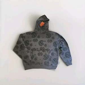 YoungLA  Hoodie Moss Green Wash Paisley Print Fade SZ Med Nwt Streetware Gym  - Picture 1 of 12