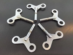Clock Keys English size Set of 5 Steel # 6  3.6 mm or .142 in.  - Picture 1 of 3