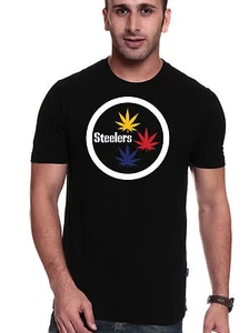 Pittsburgh Steelers -Stoner Pot Leaf Tee - Picture 1 of 2