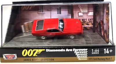 1:64 James Bond 1971 Ford Mustang Mach 1 Diamonds Are Forever Motor Max - Image 1 of 4