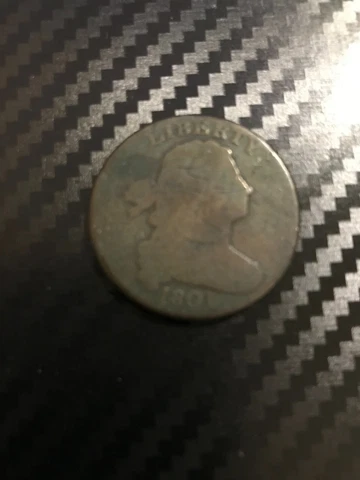 1801 Draped Bust Large Cent Well circulated Cover