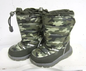 LANDS END Botas de Nieve Aisladas Nieve Verde Camuflaje Niño Pequeño Talla 6 M Reino Unido 5 EU 22 - Imagen 1 de 10