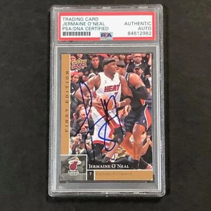 2009-10 Upper Deck #96 Jermaine O'Neal Signed Card AUTO PSA Slabbed Heat - Picture 1 of 2