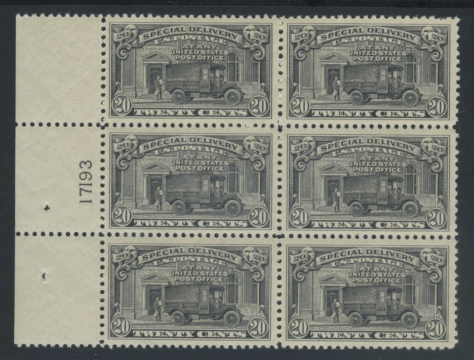US,  # E14 Special Delivery MNH XF  Plate Block of 6 MNH Perfect!!! - Image 1 of 1
