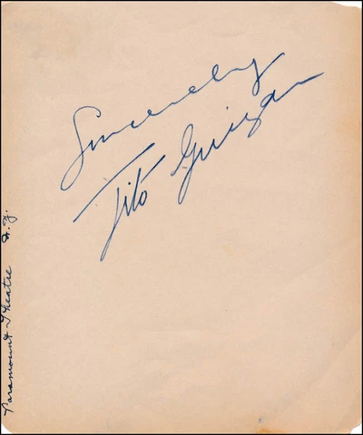 TITO GUIZAR - AUTOGRAPH SENTIMENT SIGNED Cover