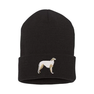 Gorzoi perro bordado gorro sombrero, Borzoi perro gorro sombrero de invierno - Imagen 1 de 2