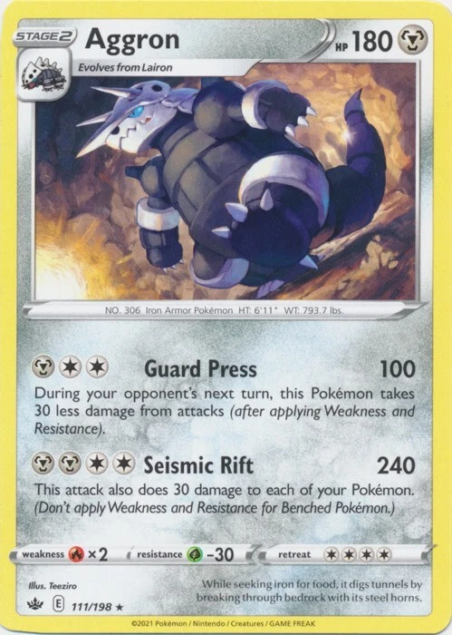 Aggron 111/198 Rare Chilling Reign Pokemon TCG - Image 1 of 1