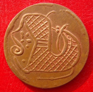 MEDALLA FICHA DE LATÓN TRINEO DE PAPÁ NOEL VINTAGE RARO - Imagen 1 de 17