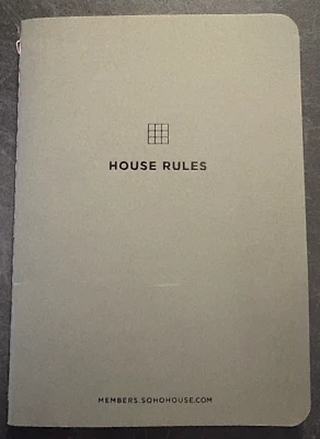 Soho House House Rules social club booklet collectible ephemera - Image 1 of 4