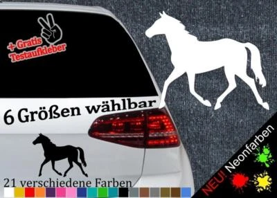Pferd Aufkleber -6 Größen 21 Farben- Hengst Reiten Wallach Reitsport Horse Stute - Bild 1 von 4