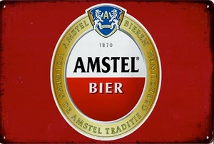 Retro Blechschild Vintage Nostalgie look 20x30cm "Amstel Bier" neu