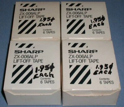 LOT of (24) Sharp ZX-006ALP Lift-Off Typewriter Correction Tape Ribbon ZX-004CC - Image 1 of 4