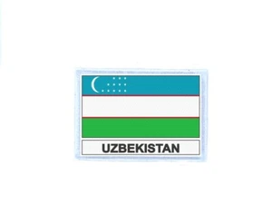 Patch toppe toppa stampato termoadesiva bandiera UZ uzbekistan - Picture 1 of 1