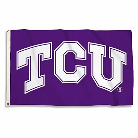 BSI NCAA College TCU Horned Frogs 3 X 5 Foot Flag with Grommets Cover