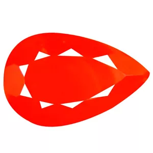 4.00 ct Best Pear Cut (16 x 11 mm) Mexico Orange Red Fire Opal Natural Gemstone - Picture 1 of 1
