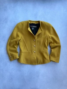 Vintage Escada By Margaretha Ley Woman West.Germany Wool Yellow Jacket Sz - Picture 1 of 10