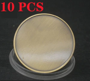 10PCS Blank Brass Coin 40mm Challenge Collection Commemorative Laser Engravable - Picture 1 of 4