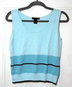 Vintage Y2K 90s Limited Sleeveless Tank Top Blouse Women's Large Rayon & Nylon - Picture 1 of 8