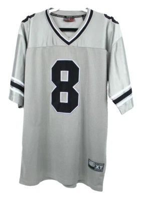 Extreme XT Sports Athletics Men's Sz Medium Gray Black White Football #8 Jersey - Image 1 of 4