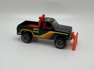 Vintage Hot Wheels Real Riders Black Henry's Hauling Plow Truck Super Scraper - Picture 1 of 6
