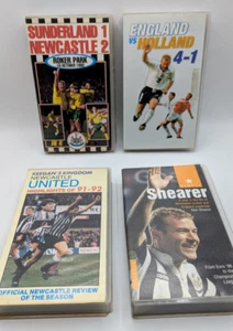 Vintage Football VHS Tapes Newcastle vs Sunderland England vs Holland Shearer 4X - Bild 1 von 15