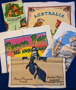 Toalla de té plato de recuerdo de Australia: elección oso koala hadas pingüinos canguro - Imagen 1 de 16