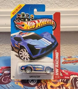 Nuevo coche diecast Hot Wheels Racing Super Blitzen azul # 107/250 escala 1:64 MOMC - Imagen 1 de 3