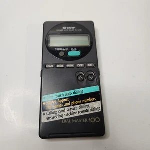 Sharp EL-6230 Dial Master 100 Pocket Auto Dialer-Tested Works. Battery Not Incl - Zdjęcie 1 z 5