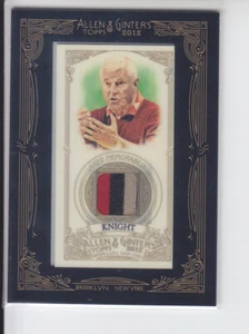 2012 Topps Allen & Ginter's Framed Mini Relic 3 Color Bob Bobby Knight #AGR-BK - Picture 1 of 2