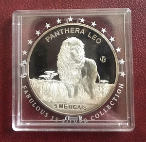 MOZAMBIQUE 2015 Silver .999 1oz. LION Fabulous 15 F15 Privy Proof Coin - Picture 1 of 5