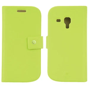 FENICE Diario Samsung Galaxy S III Mini Premium Italian PU Leather Case - Green - Picture 1 of 5