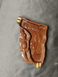 CENICERO RECUERDO DE CERÁMICA VINTAGE ESTADO DE FLORIDA - Imagen 1 de 9