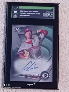 ANDREW ABBOTT CINCINNATI REDS 2022 Bowman Platinum RC Top Prospects Auto Gem 10 - Picture 1 of 2