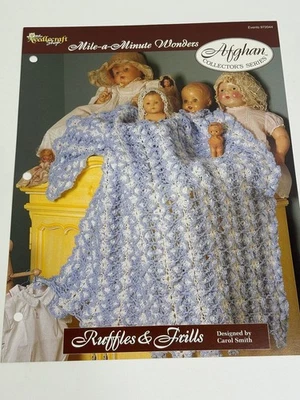 Ruffles & Frills  Mile A Minute Afghan Crochet Pattern Card Needlecraft Shop - Image 1 of 4