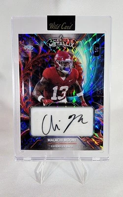 MALACHI MOORE 2023 Wild Card American Metallix PRC Autograph Rookie NY Jets 1/1 - Image 1 of 3
