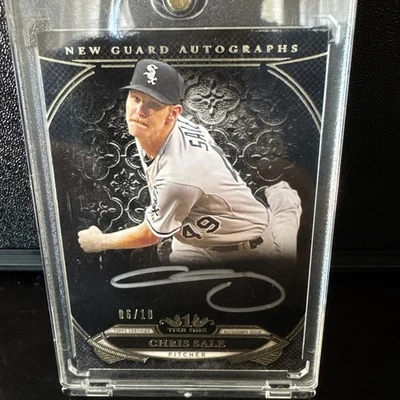 2015 Topps Tier One - New Guard Autographs Chris Sale #NGA-CSE Silver Ink /10  - Image 1 of 3