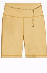 Weworewhat Women's XS Gold Chain Bike Short Metallic Nylon NWT Athleisure - Picture 1 of 18
