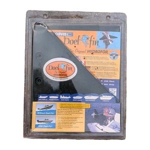 New In Box! Davis Doel-Fin Hydrofoil Stabilizer Fin #440 Black Outboard Boat - Picture 1 of 4