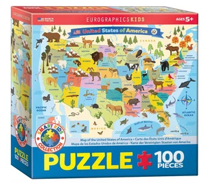 NEW Eurographics Kids Illustrated Map of Europe 100-Piece Puzzle – 19"x13" - Picture 1 of 1