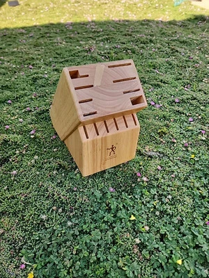 JA Henckels International 14 Slot Wood Knife Block Light Birch Small Scratch - Image 1 of 4