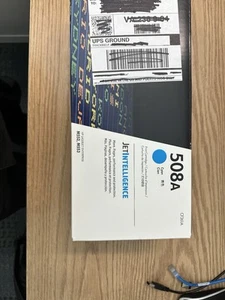 Genuine HP 508A Cyan LaserJet Toner Cartridge CF361A Sealed Box Ripped. - Photo 1/3