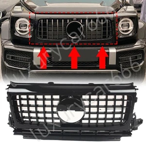 Front Bumper Grille Kit Black For Mercedes Benz W464 G63 G550 G500 2019-2024 - Picture 1 of 14