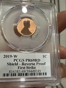 Us Mint Aip Master Designer Thomas Cleveland 1c Penny 2019 W PCGS MS69rd - Picture 1 of 4