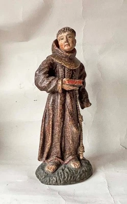 Heiliger Antonius von Padua Tonerl Barock Holzfigur Heiligenfigur Franken 18.Jhd - Bild 1 von 4