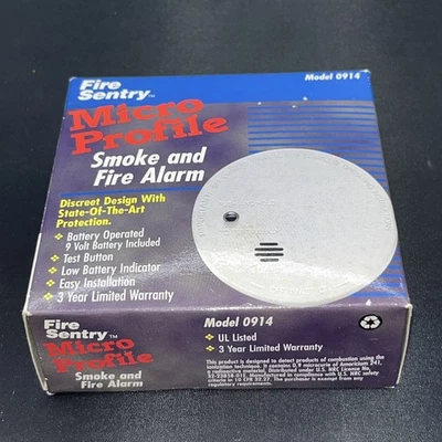 Fire Sentry Micro Profile Smoke and Fire Alarms Model 0914 NEW Foto 1 de 4