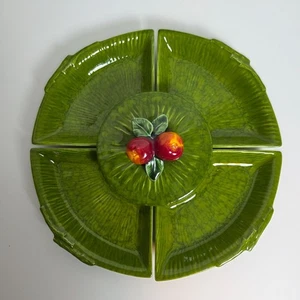 Maurice California Geteilte Gemüseplatte Strukturiert Grün Glasur Spargel Apfel - Bild 1 von 12